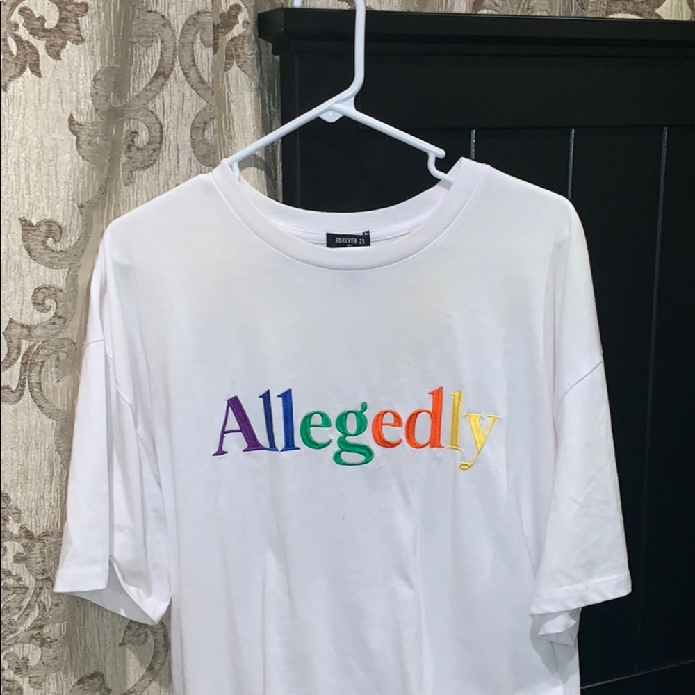 White graphic tee